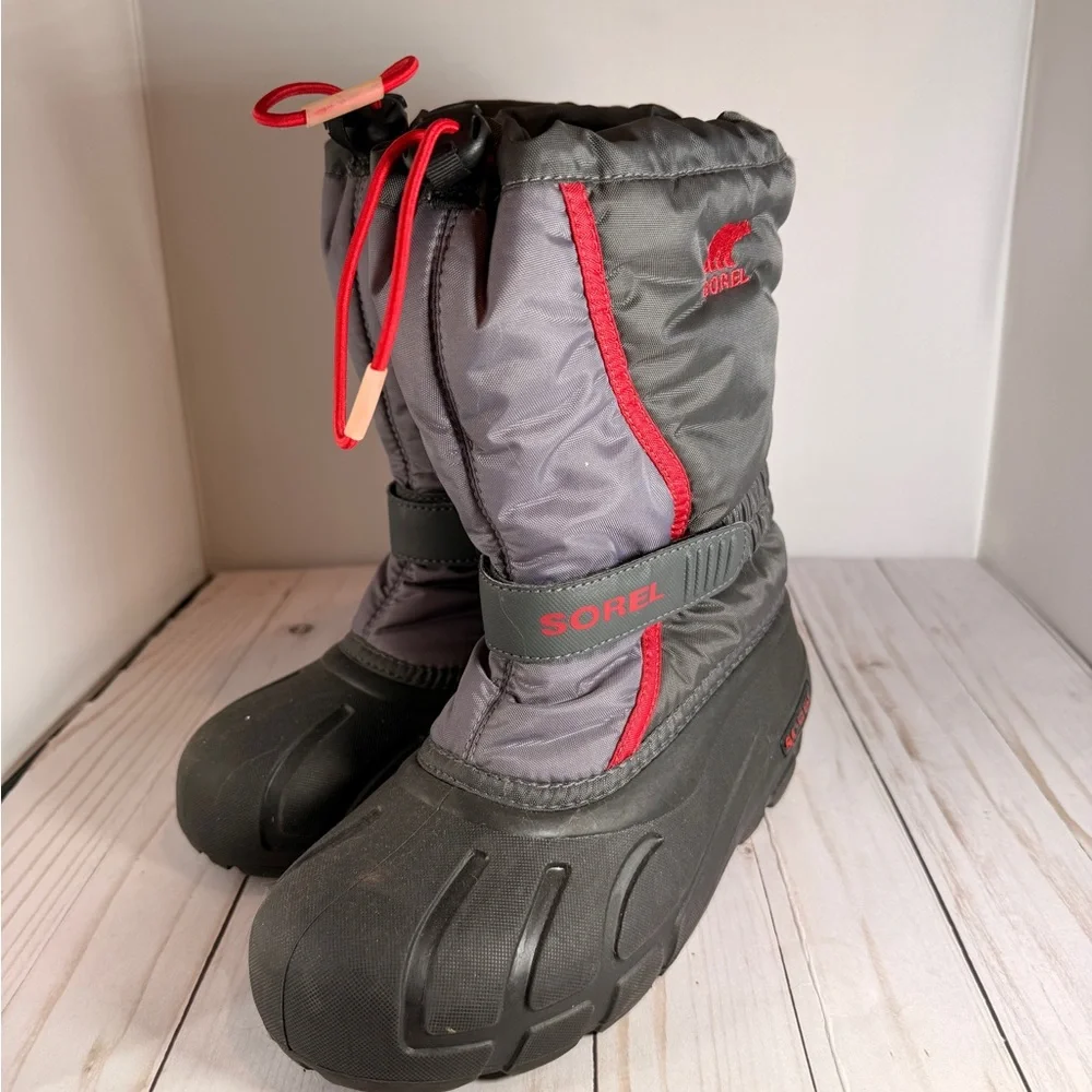 Sorel Gray and Red Men's Rain & Snow Boots